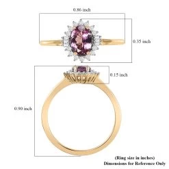 Luxoro 10K Yellow Gold AA Narsipatnam Purple Spinel And Diamond Halo Ring 0.90 Ctw 13 Luxoro 10K Yellow Gold AA Narsipatnam Purple Spinel And Diamond Halo Ring 0.90 Ctw -Jewelry store 7487092 5