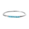Sleeping Beauty Turquoise Bangle Bracelet In Stainless Steel (7.25 In) 2.00 Ctw | Tarnish-Free, Waterproof, Sweat Proof Jewelry -Jewelry store 7487294