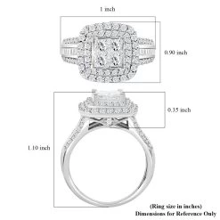 10K White Gold Diamond Ring 5.70 Grams 1.75 Ctw -Jewelry store 7488437 5