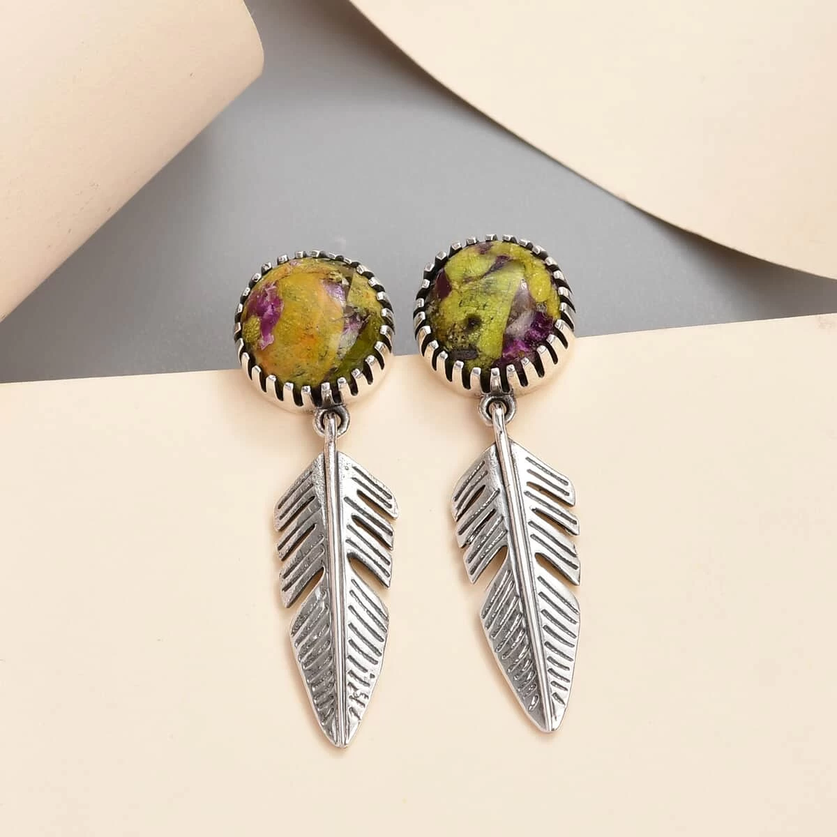 Artisan Crafted Tasmanian Stichtite Dangle Earrings In Sterling Silver 6.30 Ctw 4 Artisan Crafted Tasmanian Stichtite Dangle Earrings In Sterling Silver 6.30 Ctw - Image 2