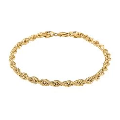 10K Yellow Gold 5.5mm Rope Chain Bracelet (8.00 In) 5.8 Grams