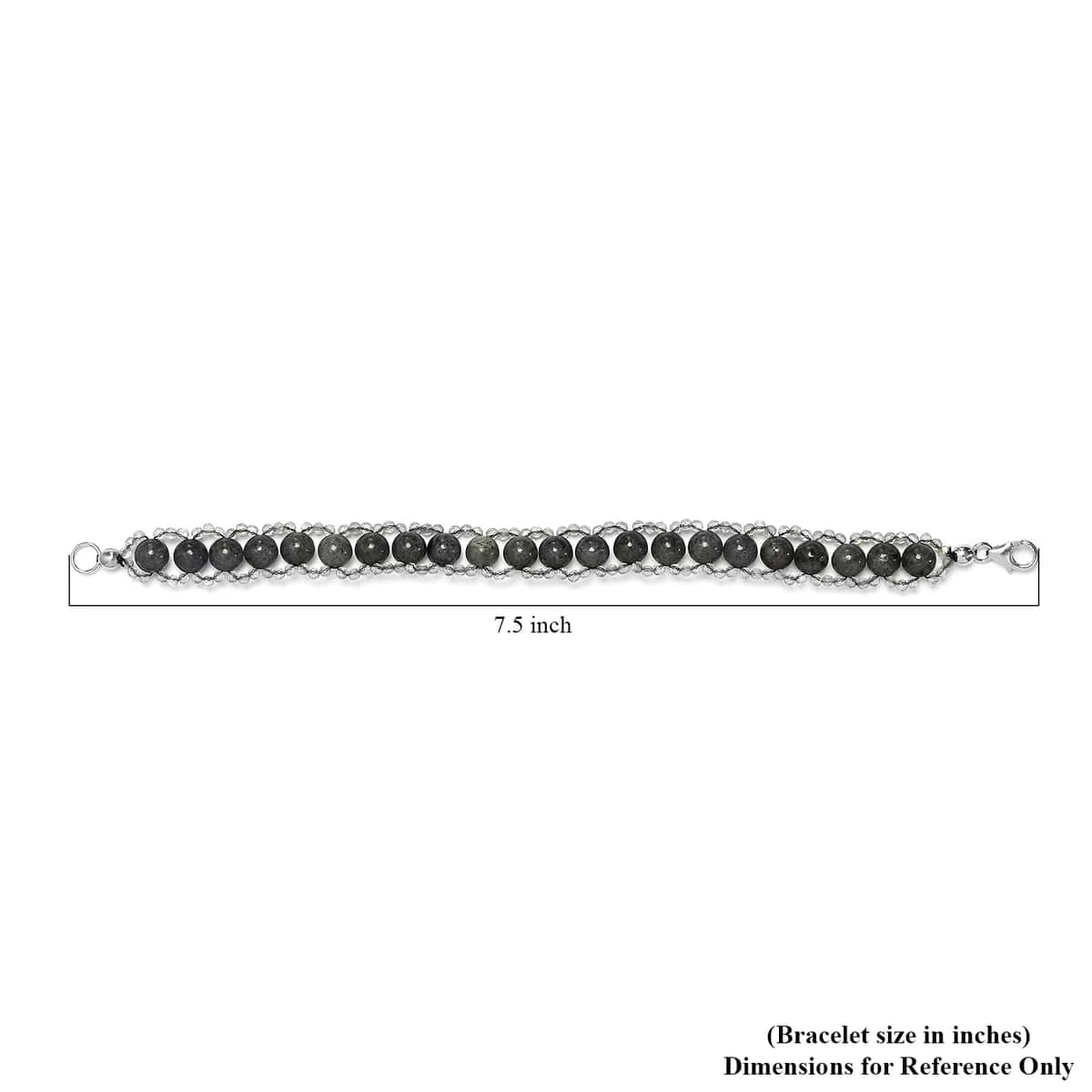 Malagasy Labradorite Bracelet In Sterling Silver (7.25 In) 62.00 Ctw 7 Malagasy Labradorite Bracelet In Sterling Silver (7.25 In) 62.00 Ctw - Image 5