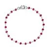 Niassa Ruby (FF) Beaded Bracelet In Sterling Silver (7.25 In) 6.00 Ctw -Jewelry store 7489827