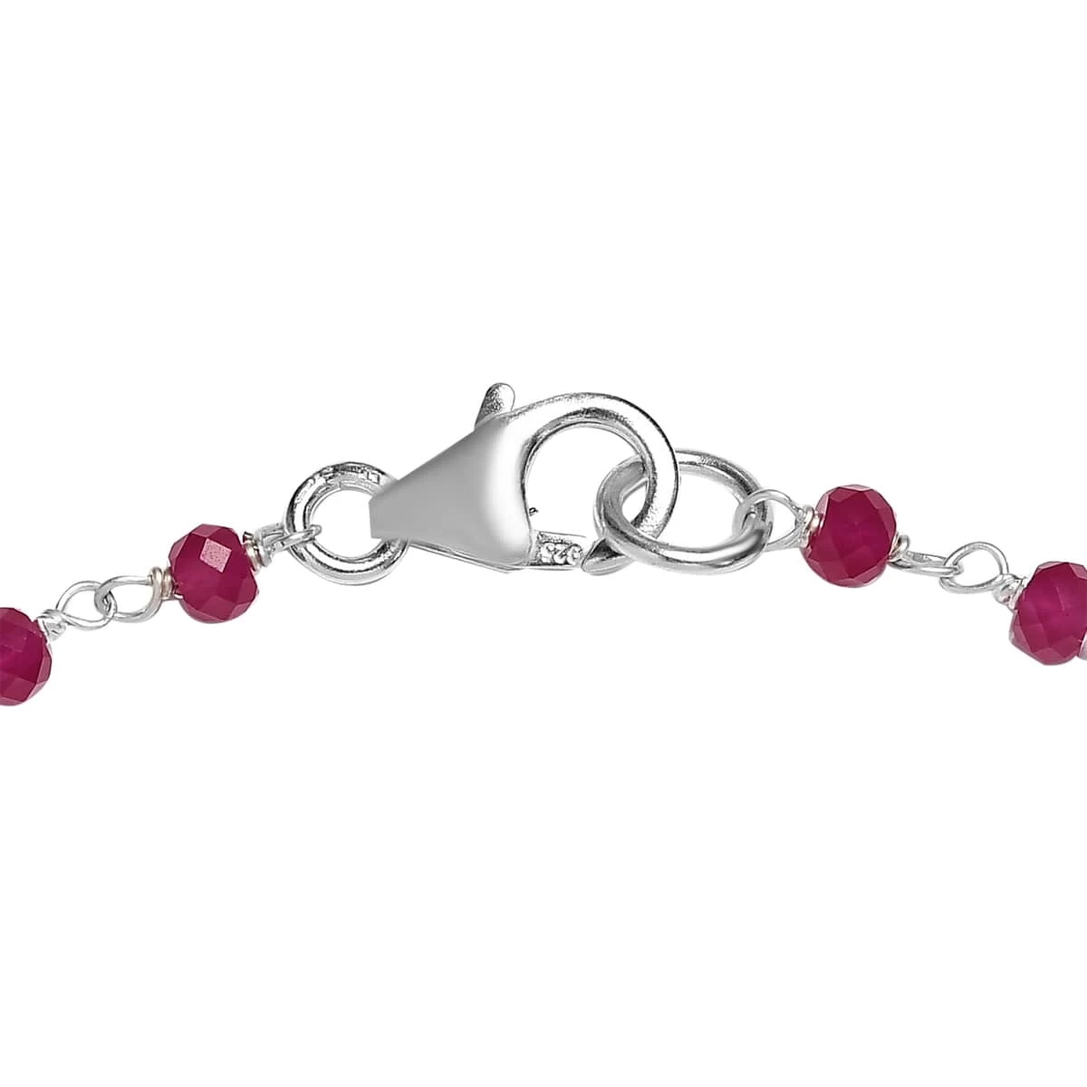 Niassa Ruby (FF) Beaded Bracelet In Sterling Silver (7.25 In) 6.00 Ctw 6 Niassa Ruby (FF) Beaded Bracelet In Sterling Silver (7.25 In) 6.00 Ctw - Image 4