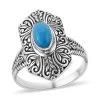 Bali Legacy Sleeping Beauty Turquoise Ring In Sterling Silver 1.10 Ctw -Jewelry store 7490102