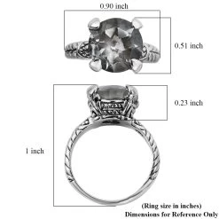 Bali Legacy Montezuma Prasiolite Solitaire Ring In Sterling Silver 6.25 Ctw -Jewelry store 7490328 5