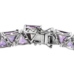 TLV Amethyst Bracelet In Platinum Over Sterling Silver (6.50 In) 29.80 Ctw -Jewelry store 7490439 3