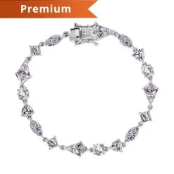 Moissanite Bracelet In Rhodium Over Sterling Silver (6.50 In) 10.15 Ctw