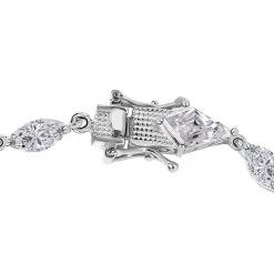Moissanite Bracelet In Rhodium Over Sterling Silver (6.50 In) 10.15 Ctw -Jewelry store 7491026 3