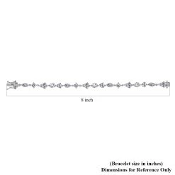 Moissanite Bracelet In Rhodium Over Sterling Silver (6.50 In) 10.15 Ctw -Jewelry store 7491026 4