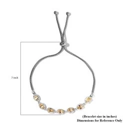 Brazilian Citrine Bracelet In Sterling Silver With Stainless Steel Chain Bolo 3.00 Ctw 11 Brazilian Citrine Bracelet In Sterling Silver With Stainless Steel Chain Bolo 3.00 Ctw -Jewelry store 7491156 4
