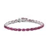 Niassa Ruby (FF) Tennis Bracelet In Platinum Over Sterling Silver (6.50 In) 18.85 Ctw -Jewelry store 7491170