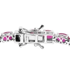 Niassa Ruby (FF) Tennis Bracelet In Platinum Over Sterling Silver (6.50 In) 18.85 Ctw 10 Niassa Ruby (FF) Tennis Bracelet In Platinum Over Sterling Silver (6.50 In) 18.85 Ctw -Jewelry store 7491170 3