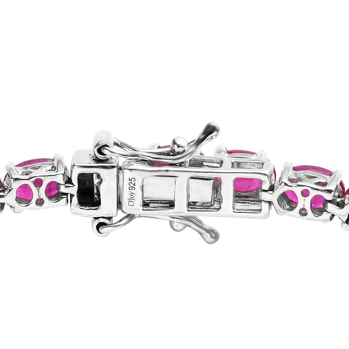 Niassa Ruby (FF) Tennis Bracelet In Platinum Over Sterling Silver (6.50 In) 18.85 Ctw 6 Niassa Ruby (FF) Tennis Bracelet In Platinum Over Sterling Silver (6.50 In) 18.85 Ctw - Image 4