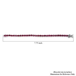 Niassa Ruby Bracelet In Platinum Over Sterling Silver (7.25 In) 19.70 Ctw -Jewelry store 7491171 4