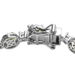 Chrome Diopside, White Zircon Bracelet In Platinum Over Sterling Silver (6.50 In) 7.85 Ctw -Jewelry store 7491223 3