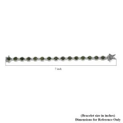 Chrome Diopside, White Zircon Bracelet In Platinum Over Sterling Silver (6.50 In) 7.85 Ctw -Jewelry store 7491223 4