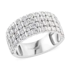 Modani 950 Platinum Diamond G VS 4 Lines Ring 9 Grams 2.00 Ctw (Del. In 10-15 Days)