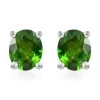 Chrome Diopside Earrings In Platinum Over Sterling Silver 0.75 Ctw -Jewelry store 7505191