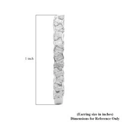 Diamond Hoop Earrings In Platinum Over Sterling Silver 0.50 Ctw 11 Diamond Hoop Earrings In Platinum Over Sterling Silver 0.50 Ctw -Jewelry store 7507633 4