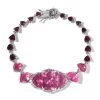 GP Italian Garden Collection Radiant Orchid Quartz (Triplet) And Multi Gemstone Bracelet In Platinum Over Sterling Silver (7.25 In) 22.25 Ctw