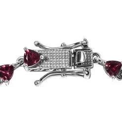 GP Italian Garden Collection Radiant Orchid Quartz (Triplet) And Multi Gemstone Bracelet In Platinum Over Sterling Silver (7.25 In) 22.25 Ctw -Jewelry store 7508375 3