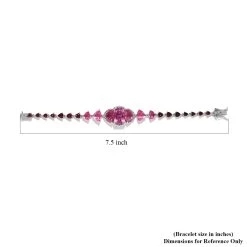 GP Italian Garden Collection Radiant Orchid Quartz (Triplet) And Multi Gemstone Bracelet In Platinum Over Sterling Silver (7.25 In) 22.25 Ctw -Jewelry store 7508375 4