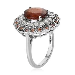 One Time Only Tanzania Tangerine Kyanite, Multi Gemstone Ring In Platinum Over Sterling Silver 5.25 Ctw -Jewelry store 7508702 3