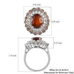 One Time Only Tanzania Tangerine Kyanite, Multi Gemstone Ring In Platinum Over Sterling Silver 5.25 Ctw -Jewelry store 7508702 5