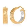 14K Yellow And White Gold Hoop Earrings (3.3 G) 1 14K Yellow And White Gold Hoop Earrings (3.3 G) -Jewelry store 7508956