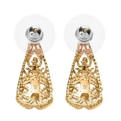 14K Yellow Gold Over Sterling Silver Openwork Earrings -Jewelry store 7510753 6