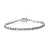 Premium Tsavorite Garnet And Moissanite Tennis Bracelet In Platinum Over Sterling Silver (7.25 In) 5.50 Ctw