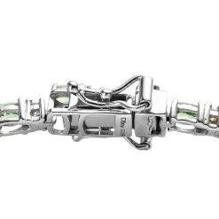 Premium Tsavorite Garnet And Moissanite Tennis Bracelet In Platinum Over Sterling Silver (7.25 In) 5.50 Ctw 10 Premium Tsavorite Garnet And Moissanite Tennis Bracelet In Platinum Over Sterling Silver (7.25 In) 5.50 Ctw -Jewelry store 7511026 3