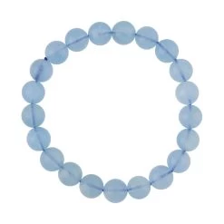 AAA Mangoro Aquamarine 8-10mm Beaded Stretch Bracelet 115.00 Ctw