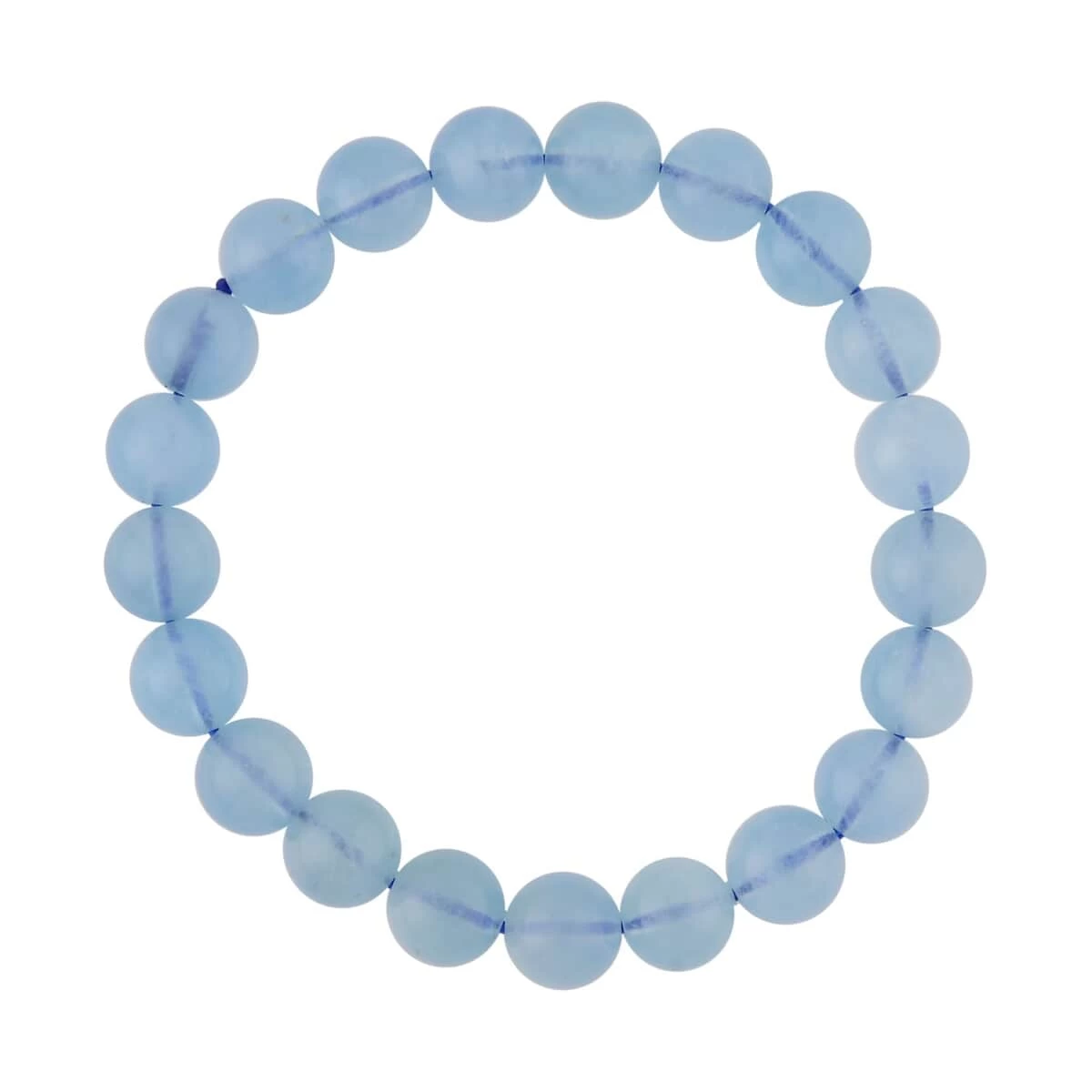 AAA Mangoro Aquamarine 8-10mm Beaded Stretch Bracelet 115.00 Ctw 3 AAA Mangoro Aquamarine 8-10mm Beaded Stretch Bracelet 115.00 Ctw