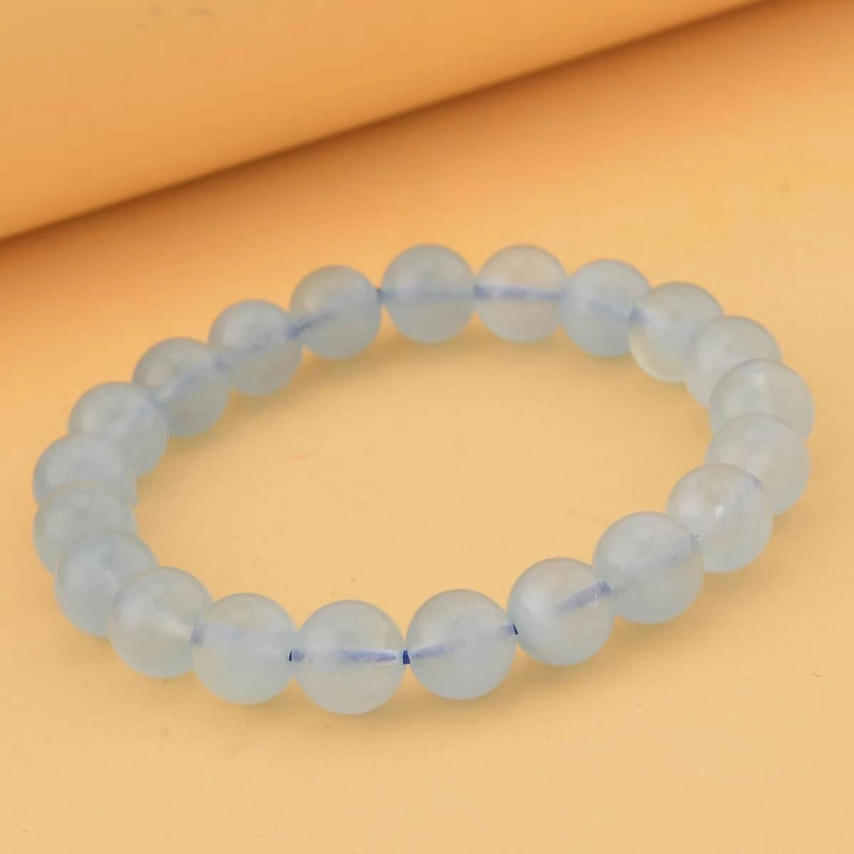 AAA Mangoro Aquamarine 8-10mm Beaded Stretch Bracelet 115.00 Ctw 4 AAA Mangoro Aquamarine 8-10mm Beaded Stretch Bracelet 115.00 Ctw - Image 2