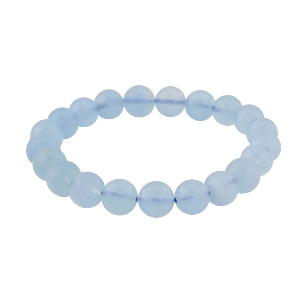AAA Mangoro Aquamarine 8-10mm Beaded Stretch Bracelet 115.00 Ctw 5 AAA Mangoro Aquamarine 8-10mm Beaded Stretch Bracelet 115.00 Ctw - Image 3