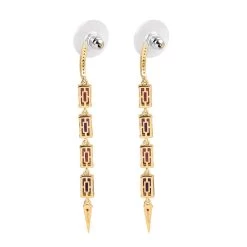 Amethyst And Moissanite Earrings In Vermeil Yellow Gold Over Sterling Silver 5.90 Ctw -Jewelry store 7512252 3