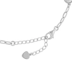 950 Platinum Electroform Floral Station Bracelet (6.50 In) With Lobster Lock & 1.5 Extender 14.65 Grams -Jewelry store 7512268 2