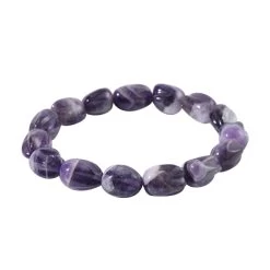 Bi-Color Amethyst Carved Beaded Stretch Bracelet 164.00 Ctw -Jewelry store 7512476 2
