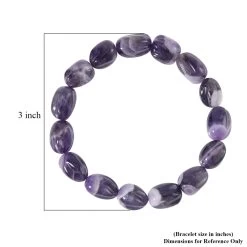 Bi-Color Amethyst Carved Beaded Stretch Bracelet 164.00 Ctw -Jewelry store 7512476 4