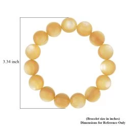 Brazilian Golden Lepidolite Beaded Stretch Bracelet 315.00 Ctw -Jewelry store 7512694 4