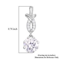 Lustro Stella Finest CZ Dangle Earrings In Platinum Over Sterling Silver 3.15 Ctw -Jewelry store 7512732 4