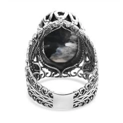 Artisan Crafted White Buffalo Ring In Sterling Silver 13.90 Ctw -Jewelry store 7512976 4