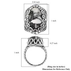 Artisan Crafted White Buffalo Ring In Sterling Silver 13.90 Ctw -Jewelry store 7512976 5