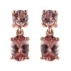 Red Rose Apatite Dangling Earrings In Vermeil Rose Gold Over Sterling Silver 2.15 Ctw -Jewelry store 7514189