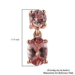 Red Rose Apatite Dangling Earrings In Vermeil Rose Gold Over Sterling Silver 2.15 Ctw 11 Red Rose Apatite Dangling Earrings In Vermeil Rose Gold Over Sterling Silver 2.15 Ctw -Jewelry store 7514189 4