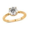 Ankur Treasure Chest Moissanite Solitaire Ring, Moissanite Ring, Vermeil Yellow Gold Over Sterling Silver Ring 0.90 Ctw -Jewelry store 7514219