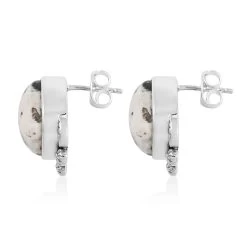 Artisan Crafted White Buffalo Earrings In Sterling Silver 9.00 Ctw 10 Artisan Crafted White Buffalo Earrings In Sterling Silver 9.00 Ctw -Jewelry store 7514410 3