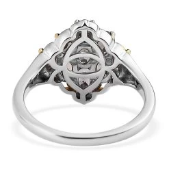 Bekily Color Change Garnet Cluster Ring In Vermeil Yellow Gold And Platinum Over Sterling Silver 1.85 Ctw -Jewelry store 7515720 4